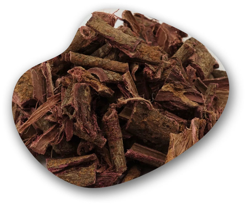 Whole chips of Mimosa Hostilis inner root bark