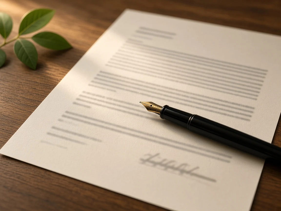 A written agreement and a pen