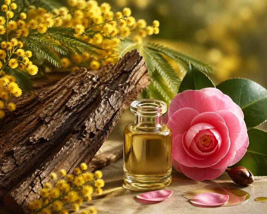 Mimosa Bark and Camellia Oil