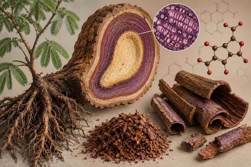 Mimosa Hostilis Root Bark Anatomy